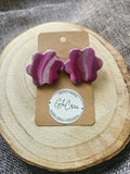 Pendientes Íride ciruela